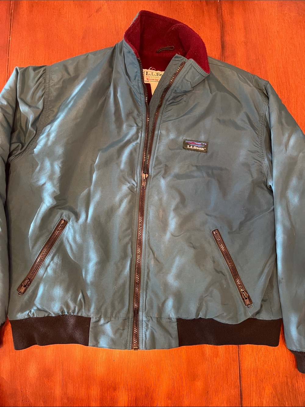 Vintage LL Bean jacket teal warm up winter fleece